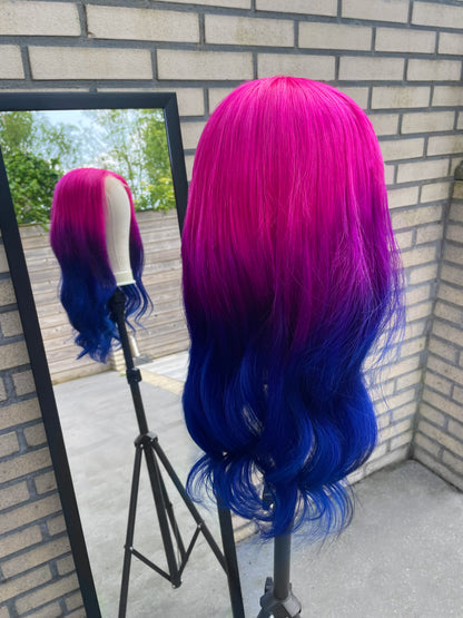 Bi Pride - Lace Front Human Hair Wig - Made To Order